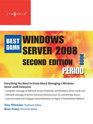 cover image of The Best Damn Windows Server 2008 Book Period